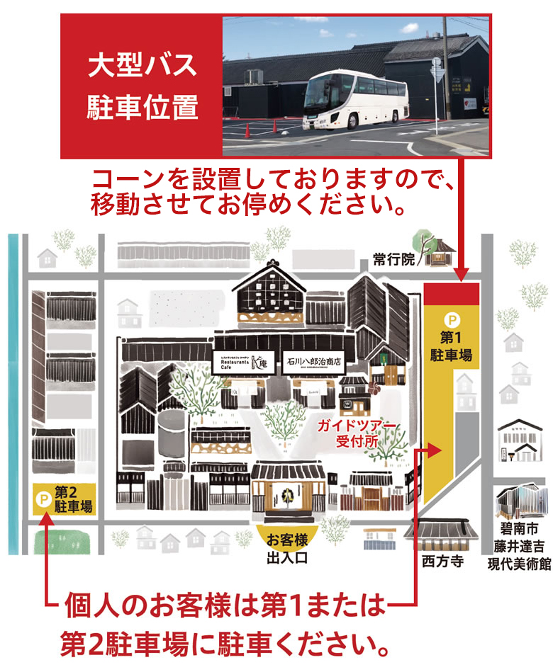 大型バス駐車位置