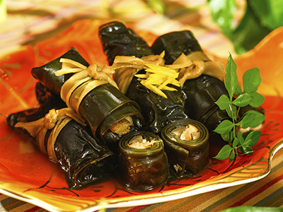 鶏肉とごぼうの昆布巻き